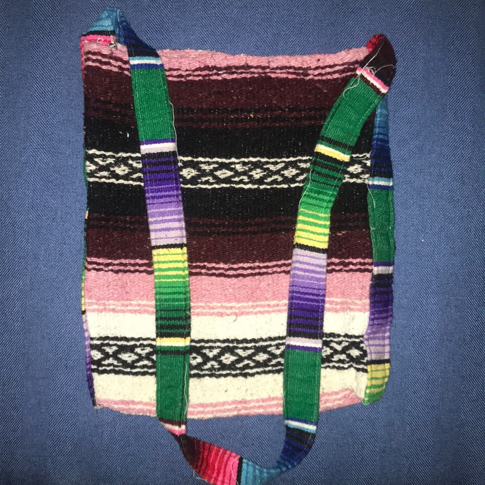 Mexican artisan serape crossbody bag